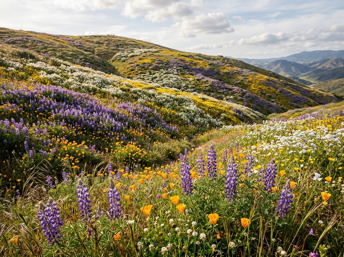 Wildflowers Cover a Hillside